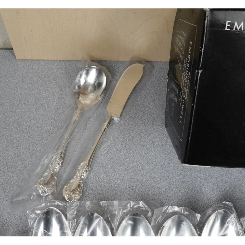 Vintage Emporium Capwell Silver Plated Flatware Set Antoinette Japan Incomplete